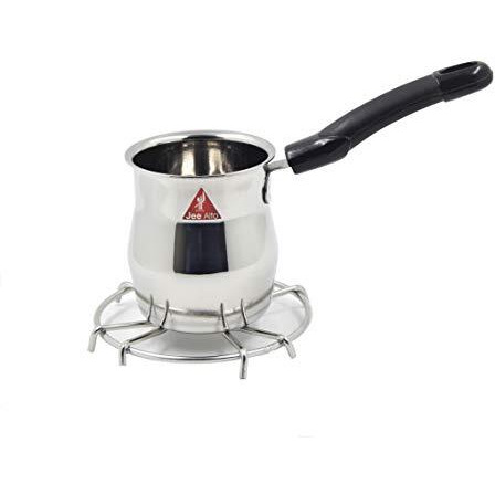 Jee Alto Stainless Steel Tea Coffee Warmer Pot With Handle And Stainless Steel Gas/Stove Stand_470Ml