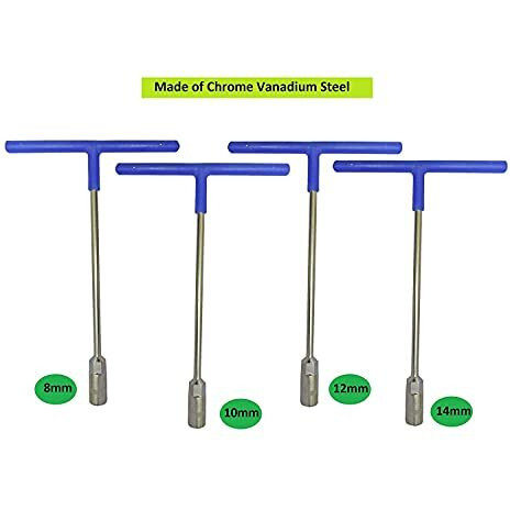 Inditrust Crv Hex Tool Kit Set For Home And Office T Spanner Combo (8Mm, 10 Mm, 12Mm, 14 Mm)