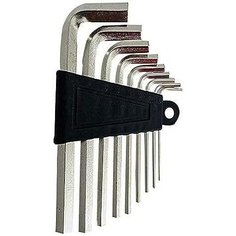 Hanumex Hex Allen Key Set For General Purpose Use With Pvc Holder 9-Piece Steel Hexkey Set Ideal For Repair & Maintenance For Home & Diy Use -1.5 To 10Mm
