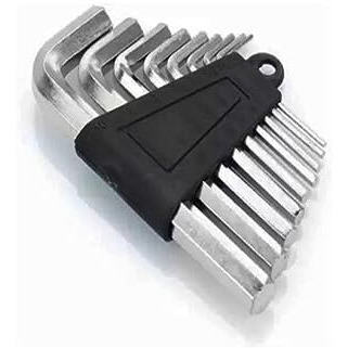 Hanumex Hex Allen Key Set For General Purpose Use With Pvc Holder 9-Piece Steel Hexkey Set Ideal For Repair & Maintenance For Home & Diy Use -1.5 To 10Mm