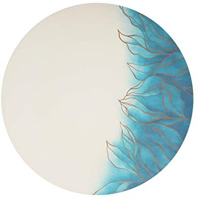 Earthism Eco-Friendly Bamboo Fibre Dinner Plates 11"- Pack Of 4 (Azure, Beige & Blue)