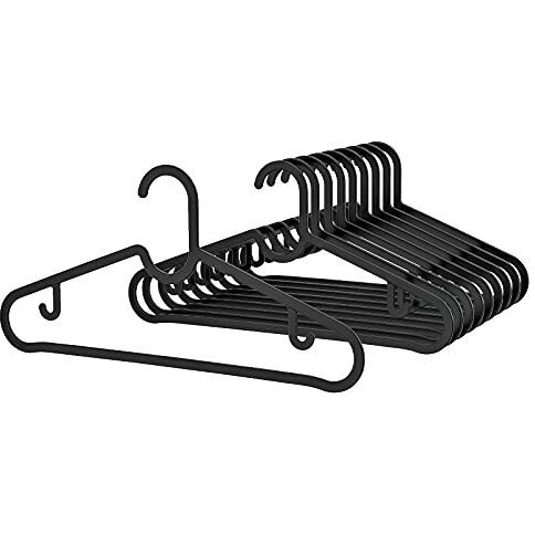 Ikea Polypropylene Plastic Hanger, Black 10 Pack