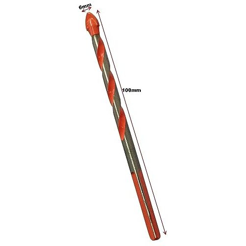 Inditrust Alloy Steel New 10 Pcs Glass Drill Ceramic Tile Drill Bits Set Steel Alloy Impact Drill 6Mm Wall Triangle Core Drilling Tool