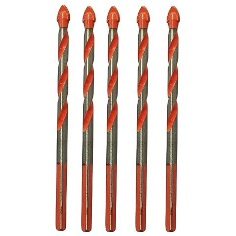Inditrust Alloy Steel New 10 Pcs Glass Drill Ceramic Tile Drill Bits Set Steel Alloy Impact Drill 6Mm Wall Triangle Core Drilling Tool
