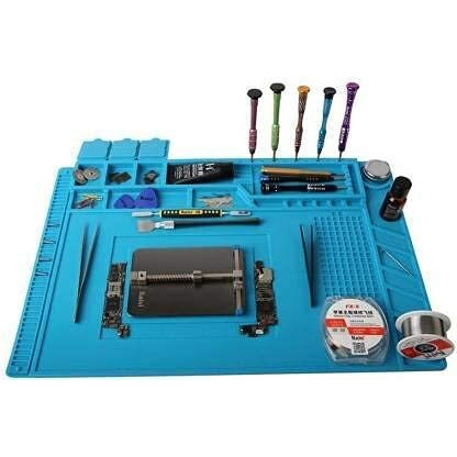 Ransh Anti Static Esd Safe Heat Insulation Silicone Magnetic Mat For Mobile Repairing & No Screws Or Parts Are Lost During Repairing (Blue)