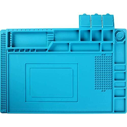Ransh Anti Static Esd Safe Heat Insulation Silicone Magnetic Mat For Mobile Repairing & No Screws Or Parts Are Lost During Repairing (Blue)