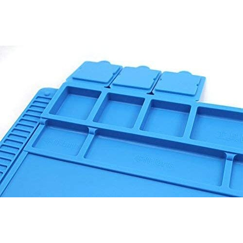 Ransh Anti Static Esd Safe Heat Insulation Silicone Magnetic Mat For Mobile Repairing & No Screws Or Parts Are Lost During Repairing (Blue)