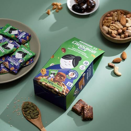 Laddubar Minis Dryfruit Energy Bars | No Refined Sugar & Preservatives Free | Bite Size Mini Bars | Pack Of 15