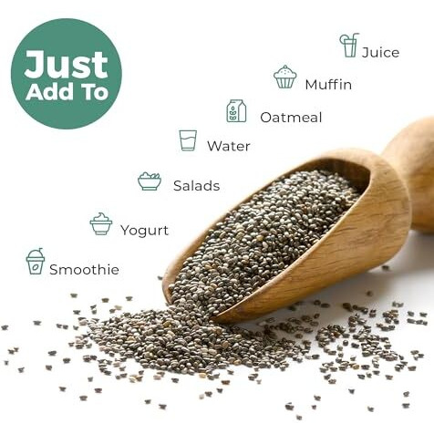 Pureheart Raw Chia Seeds 230 Gm| Chia Seeds For Weight Management | Rich In Calcium, Protein, Fiber, Omega-3 And Antioxidant | Seeds For Eating | Diet Snack | Naturally Sourced