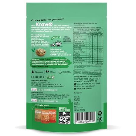 Kravio Premium Roasted Salted Pistachios (2 X 200G) | Zero Cholesterol Natural Inshell California Pista Nuts & Dry Fruits | Rich In Protein, Roasted Crunchy Delicious Healthy Snacks