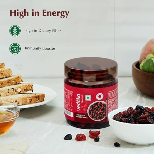 Amazon Brand - Vedaka Berries Mix | 200 G Pouch | Blueberry, Strawberry, Cranberry And Black Currant | Ambient Temperature | Healthy Snacking (Previously Kitchen Cheer)