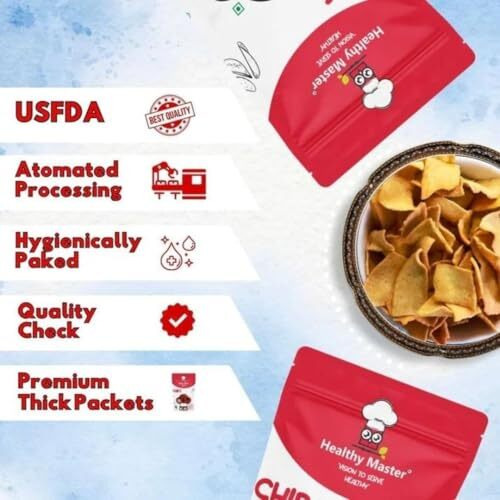 Healthy Master Vision To Serve Healthy Light & Crispy Chips Combo 210 Gm (Ragi Chips,Quinoa Chips,Oats Chips,Palak Chips,Beetroot Chips,Jowar,Soya Chips) 30 Gm Each