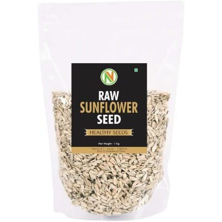 Nature Vit Sunflower Seeds 1Kg | Raw Seeds For Eating | Healthy Snacks | High In Vitamin, Fibre & Protein | Non - Gmo | Diet Food | Gluten Free | Premium Raw Sunflower Seeds