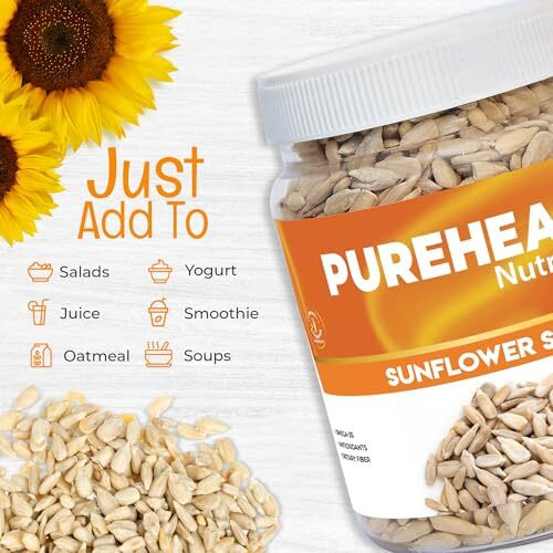 Pureheart Premium Raw Sunflower Seeds For Eating 250 Gm - Protein, Fibre And Antioxidants Rich Superfood For Heart Health, Immune Support, Healthy Diet Snack For Skin