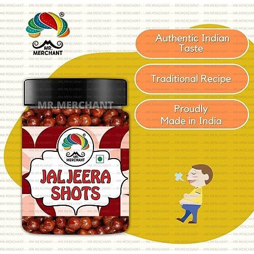 Mr. Merchant Jaljeera Shots, 300G [Chatpati Jaljeera Goli Mukhwas - Digestive Goli Mouth Freshener]