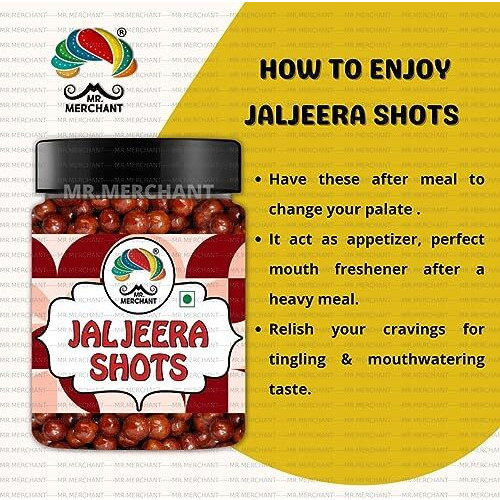 Mr. Merchant Jaljeera Shots, 300G [Chatpati Jaljeera Goli Mukhwas - Digestive Goli Mouth Freshener]