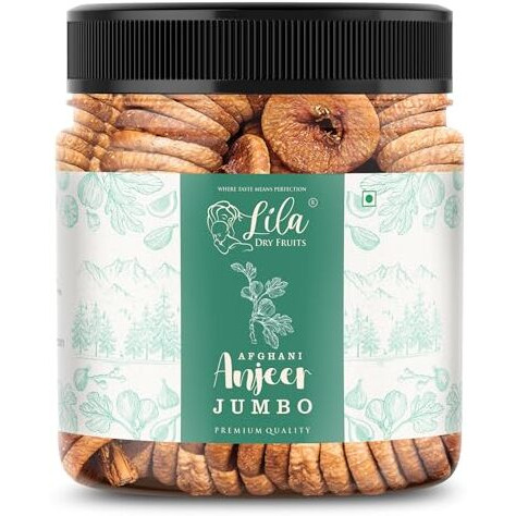 Lila Dry Fruits Jumbo Anjeer 250 Grams | Premium Dried Figs Soft, Healthy Tasty And Juicy Anjir | Afghani Anjeer Ideal For Snacking, Cooking And Baking | Dry Fruits Anjeer Perfect For Gifting