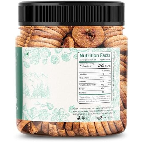 Lila Dry Fruits Jumbo Anjeer 250 Grams | Premium Dried Figs Soft, Healthy Tasty And Juicy Anjir | Afghani Anjeer Ideal For Snacking, Cooking And Baking | Dry Fruits Anjeer Perfect For Gifting