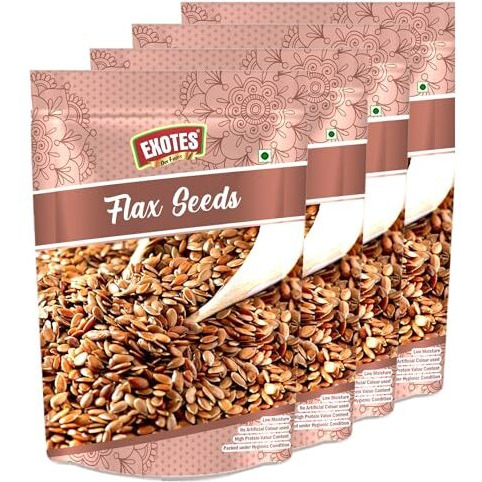 Exotes Premium Alsi/Flax Seeds (1Kg)
