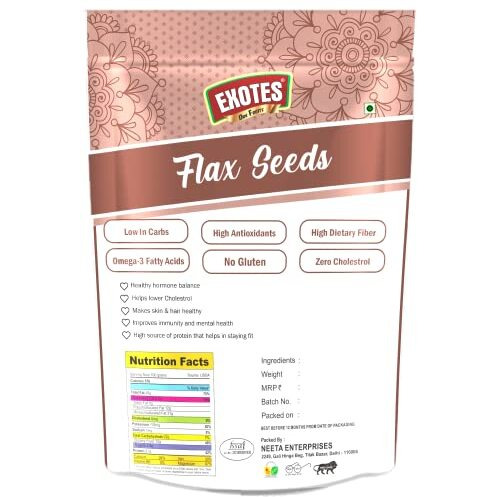 Exotes Premium Alsi/Flax Seeds (1Kg)