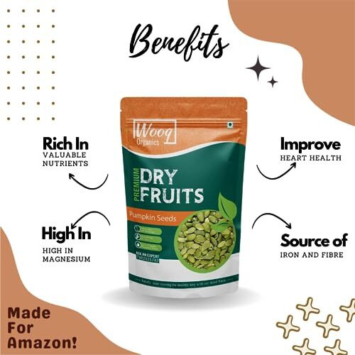 Wooq Organics Jumbo Raw Pumpkin Seeds 1Kg Protein And Fiber Rich Superfood