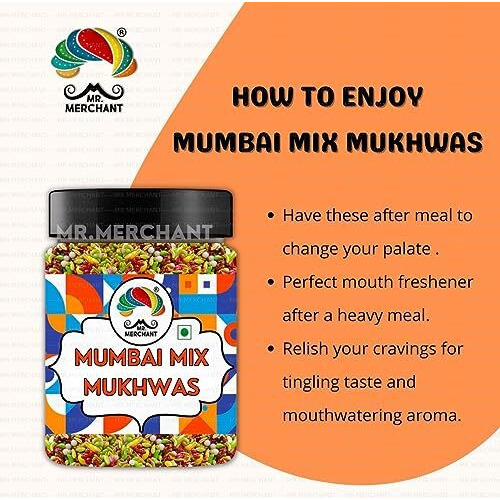 Mr. Merchant Mumbai Mix Mukhwas [Mouth Freshener Mix For Eating] (300 Gm)