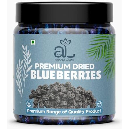 Al Anand Laxmi Premium Dried Blueberries 900 Gm | Vitamin Rich Berries | Ready To Eat Snack | Healthy & Tasty Whole & Dried Berries | Rich In Calcium, Vitamin K