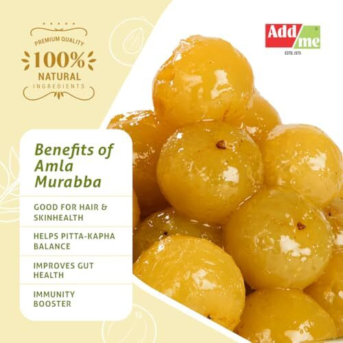 Add Me Special Amla Murabba 2Kg, Candy Without Sugar Syrup 2 X 1Kg Pet Jar Immunity Boosters