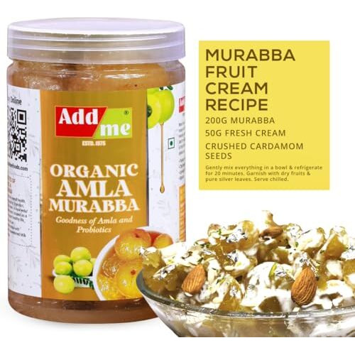 Add Me Special Amla Murabba 2Kg, Candy Without Sugar Syrup 2 X 1Kg Pet Jar Immunity Boosters