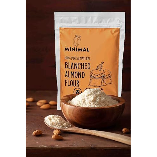 Minimal Blanched Almond Flour - 400Gram Without Skin Keto Friendly Fine Flour(Gluten Free)