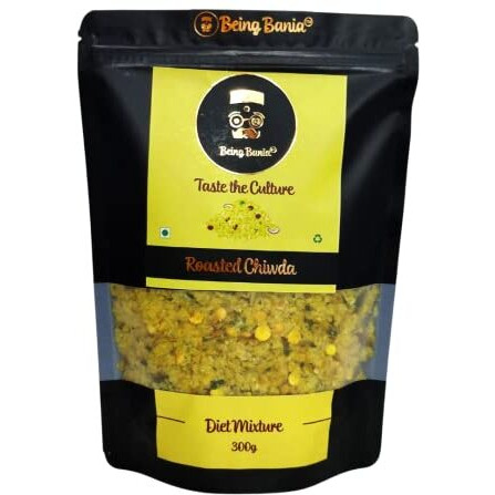 Being Bania Roasted Chiwda, 300Gms | Lite Chidwa | Chivda | Diet Mixture | Famous Indian Snack | Special Namkeen | No Preservatives | All Natural And Fresh Snack
