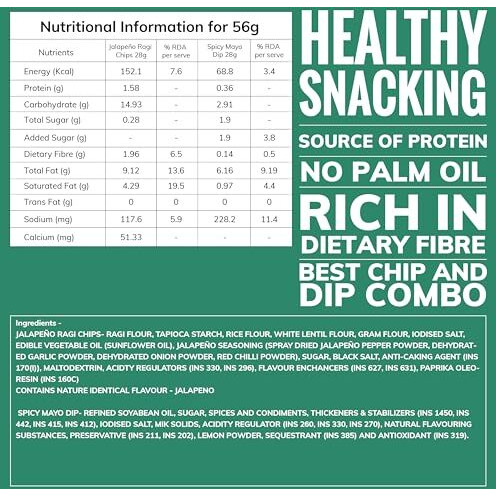 Snackible Dipsters Chips & Dip - Assorted | Pack Of 2 Flavours | Cheesy Jalapeno Dip, Spicy Mayo Dip | No Palm Oil | No Refined Sugar | Made With Whole Grains | Rich & Creamy Dips With Chips | Mixed Flavours | Healthy Chips And Biscuit Sticks