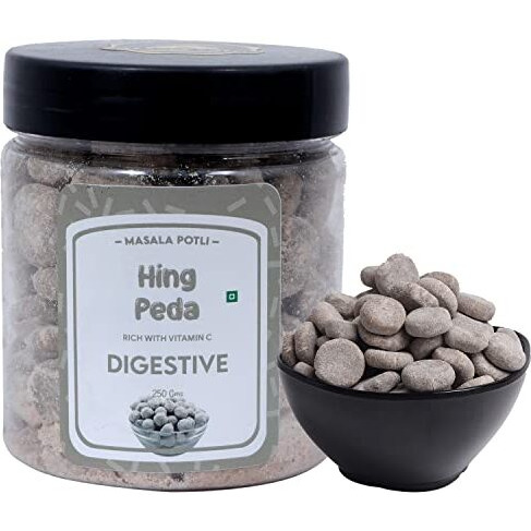 Masala Potli Chatpata Pachak Hing Peda Churan | After Meal Digestive Modak, Heeng Tablet Mukhwas (250 Grams, Jar)