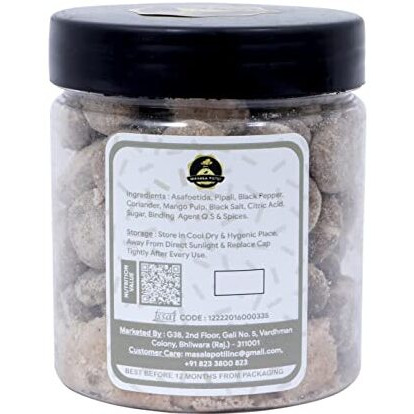Masala Potli Chatpata Pachak Hing Peda Churan | After Meal Digestive Modak, Heeng Tablet Mukhwas (250 Grams, Jar)