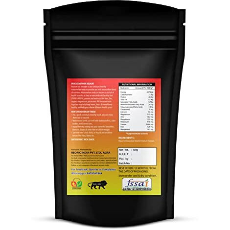 Bralcon Seeds Combo Of Chia, Watermelon, Pumpkin, Sunflower, Flax Seeds - 500G (5 X 100G Each Pack) | Unroasted Mix Seeds For Eating With Omega 3 And Rich In Fiber, Protein For Weight Loss