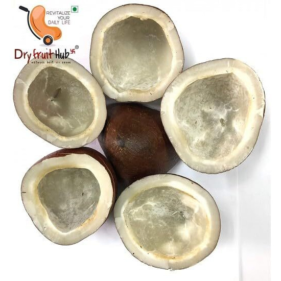 Dry Fruit Hub Copra Dry Coconut 500Gm Dry Copra | Dried Coconut Halves | Khopra | Sun Dried Coconut Halves | Copra Dry Fruit