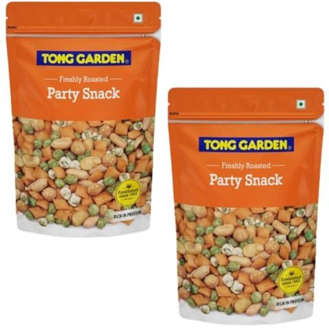 Tong Garden 450G Party Snack Mix | Crispy Green Peas, Peanuts & Sesame Seeds With Bold Spices | Perfect Snack For Any Event - (Pack Of 2)