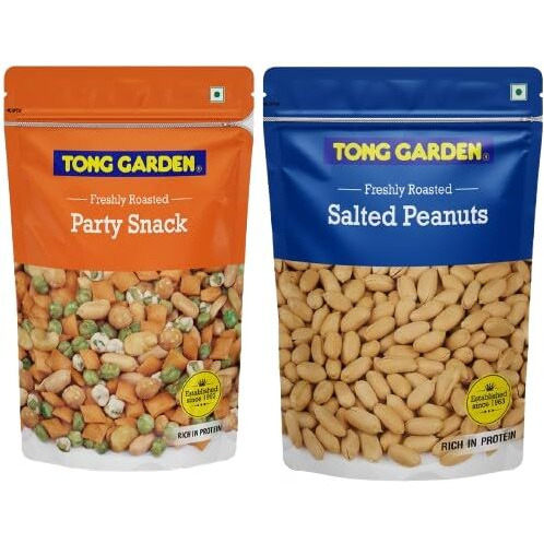 Tong Garden Imported Combo 820 Gm (Party Snack 450G*1,Salted Peanuts 370G*1)