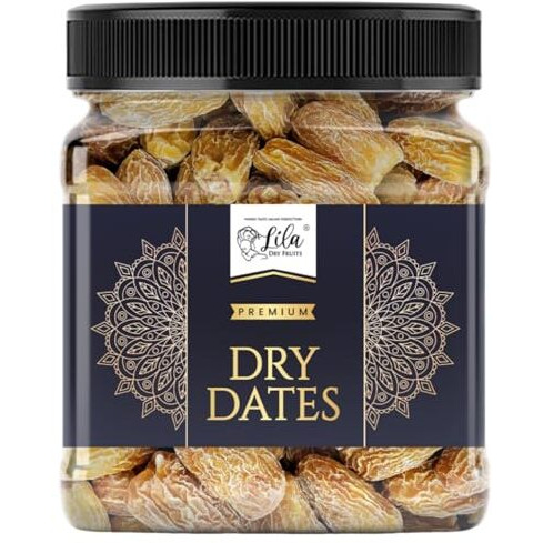 Lila Dry Fruits Yellow Dry Dates 1 Kg  100% Natural Khajoor | Sun-Dried, Sweet And Chewy, Ideal For Snacking, Cooking & Traditional Recipes | Khajurdry Fruits Perfect For Gifting