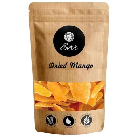 Evrr Premium Dried Mango 250G Sweet, Naturally Sun-Dried, No Added Sugar, Gluten-Free, Healthy Snack