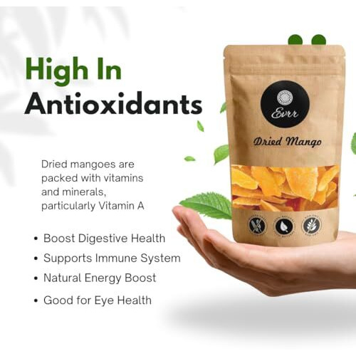 Evrr Premium Dried Mango 250G Sweet, Naturally Sun-Dried, No Added Sugar, Gluten-Free, Healthy Snack