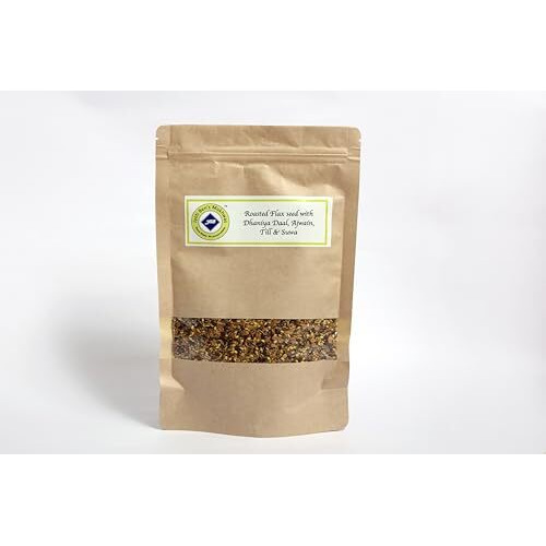 Jyoti Ben's Mukhwas - Roasted Flax Seed With Dhaniya Daal, Ajwain, Till(Sesame) & Suwa (Dill Seed)