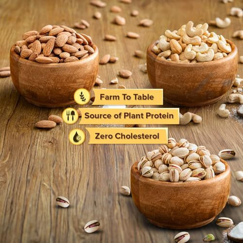 Kravio Premium Roasted Salted Cashew, Almond & Pistachio Nuts (3 X 200G) | Zero Cholesterol Natural Whole Kaju, California Badam & Inshell Pista Nuts & Dry Fruits | Crunchy Delicious Healthy Snacks