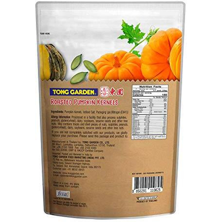 Tong Garden 180 Gm Roasted Pumpkin Kernels Seeds | A Delicious And Healthful Snack Packed With Fiber And Nutrients To Support Immunity And Heart Health (Pack Of 2)