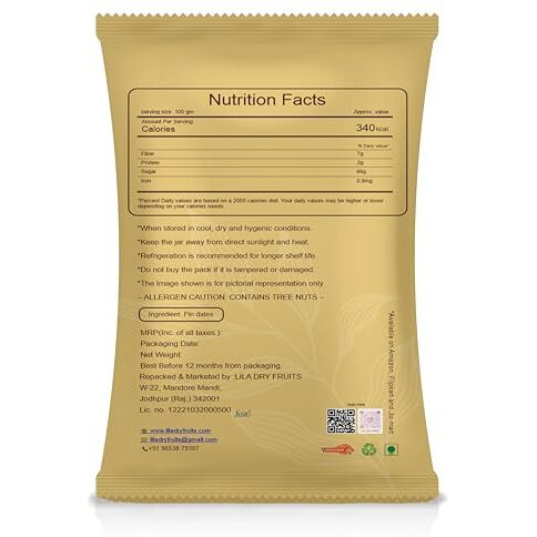 Lila Dry Fruits Arabian Pin Dates | Pin Khajoor | Seedless Dates |Pin Khajur Dates | Dates Dry Fruit | (1000Gram) Dates