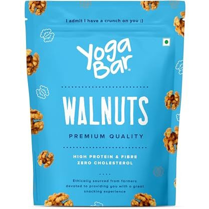 Yogabar Premium Walnuts 500G (250G X Pack Of 2), High Protein And Fibre, Zero Cholesterol, Ethically Sourced