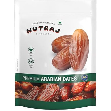 Nutraj Uae Arabian Dates 2Kg (500G X 4) Pouch | Khajur | Dry Fruits And Nuts | Grocery