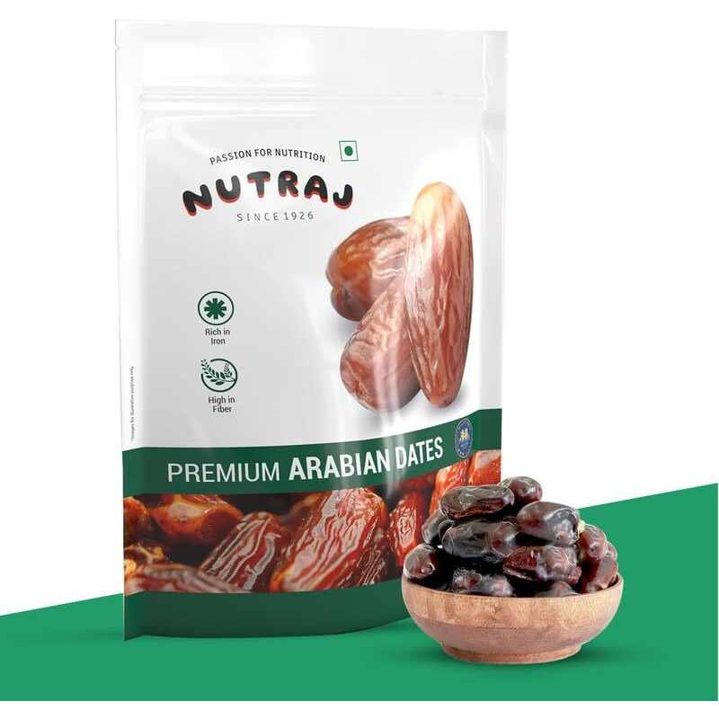 Nutraj Uae Arabian Dates 2Kg (500G X 4) Pouch | Khajur | Dry Fruits And Nuts | Grocery