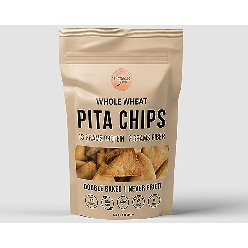 Indic Roots (Formerly Organic Roots) Pita Chips - Whole Wheat | 100 Gms | Healthy & Crispy Snack | Ready To Eat