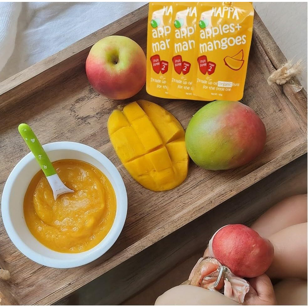 Happa Organic For Little One, Combo Pack, 12 Pouches , 100 Grams Each
